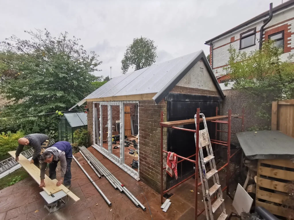 Garage To Summer House Conversion in Prestwich